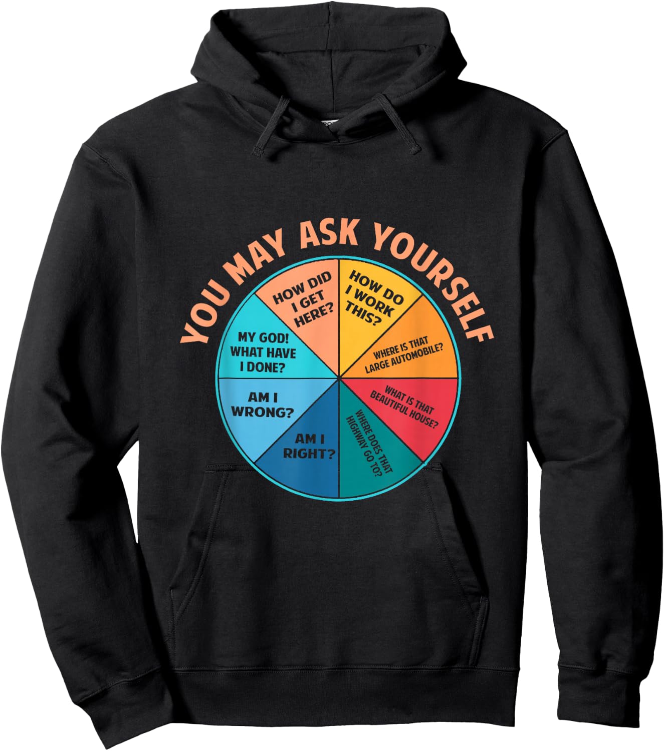 You May Ask Yourself Once In A Lifetime Pie Chart Hoodie - Hoodie | Black
