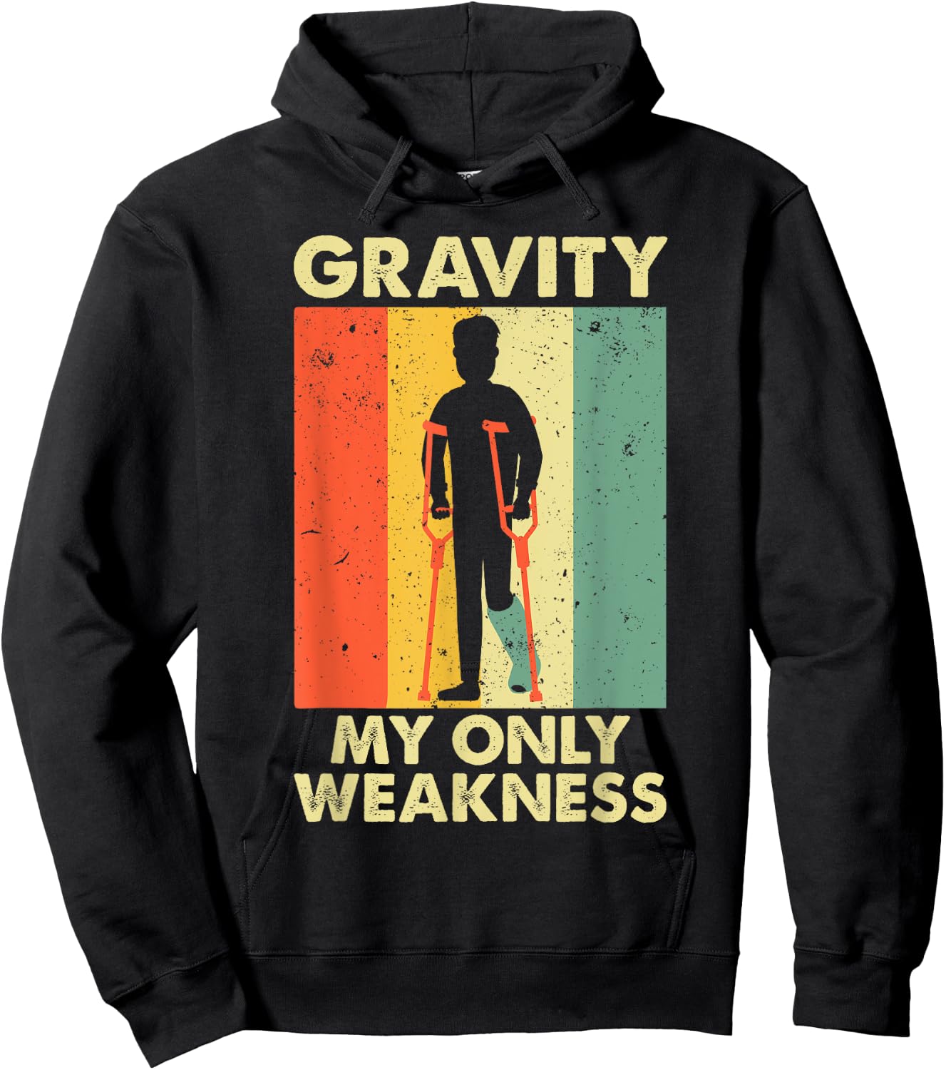 Funny Broken Leg Art Women Ankle Knee Foot Surgery Hoodie - Hoodie | Black