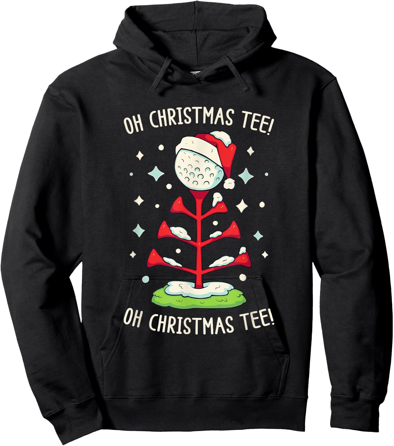 Funny Golf Christmas Shirt Oh Christmas Funny Pun Golf Hoodie - Hoodie | Black