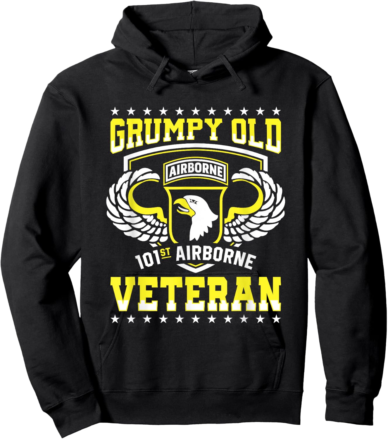 Grumpy Old 101st Airborne Division Veteran Hoodie - Hoodie | Black