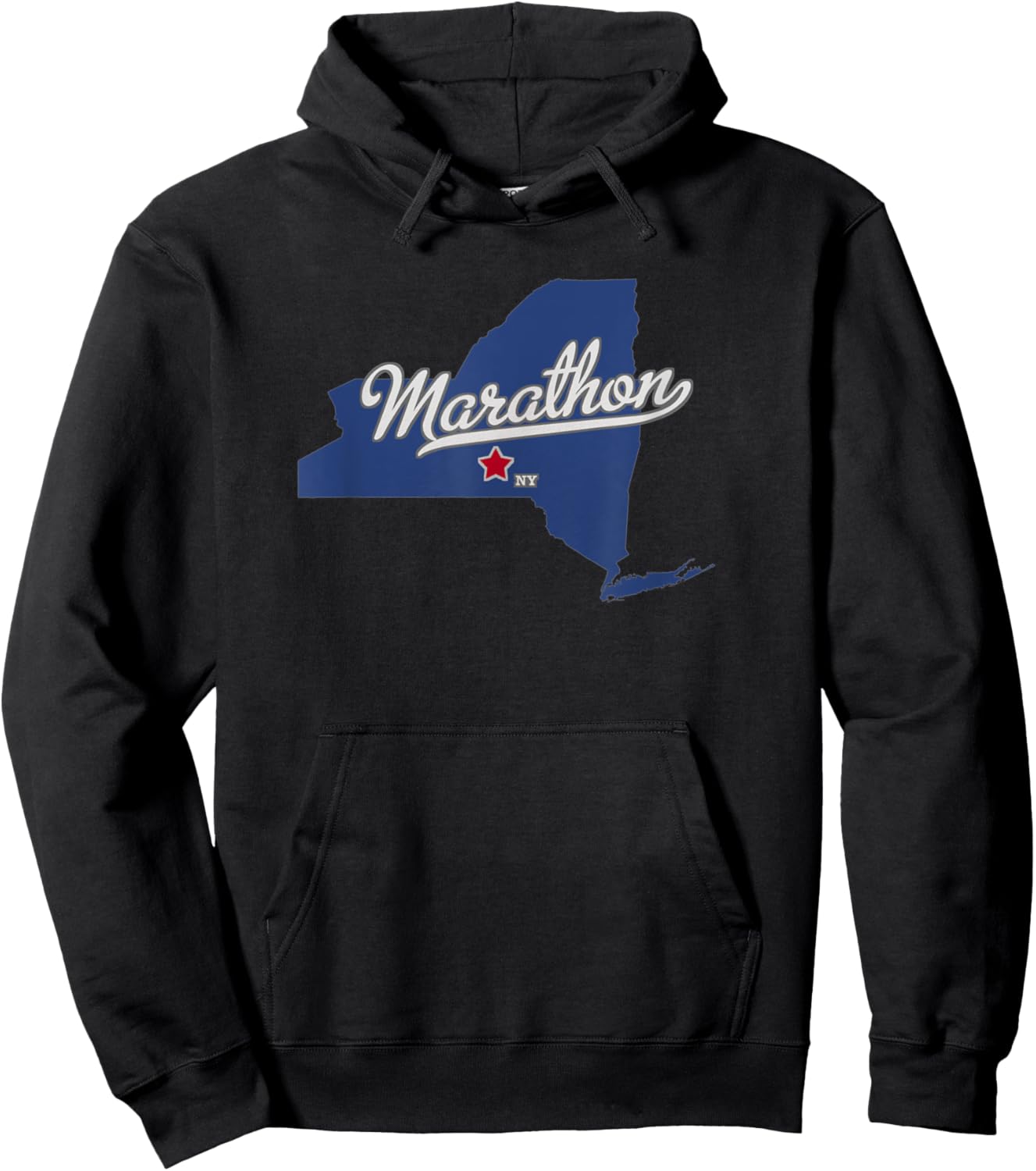 Marathon New York NY Map , Small Hoodie - Hoodie | Black