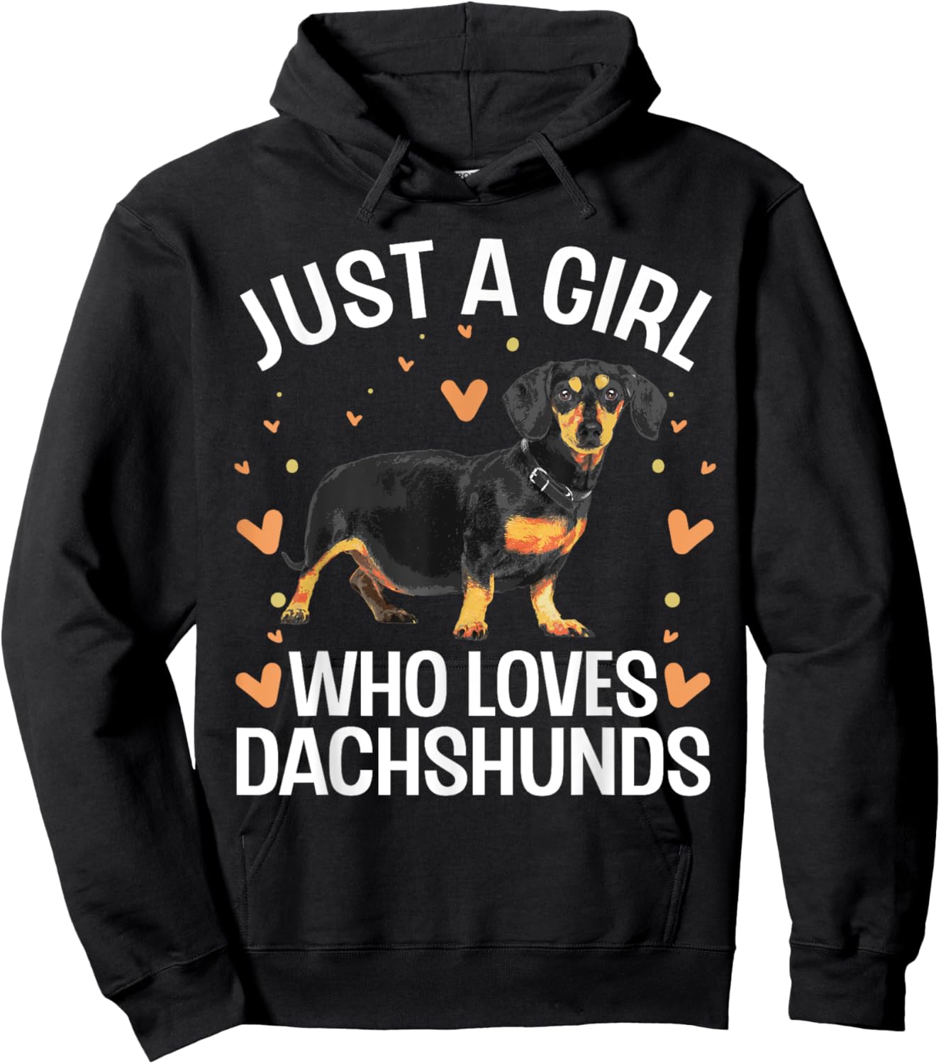 Dachshund Gift Dachshund Owner Accessories & Stuff Funny Dachshund Design For Girls Women Kids Wiener Dog Lover Hoodie - Hoodie | Black