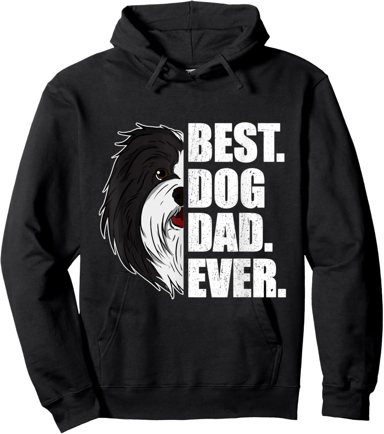 Best Dog Dad Ever Havanese Dad Father's Day Gift Hoodie - Hoodie | Black