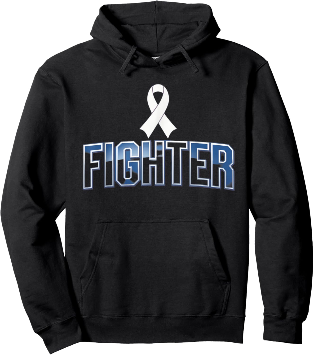 Lung Cancer Awareness Ribbon Support Squad Hoodie - Hoodie | Black