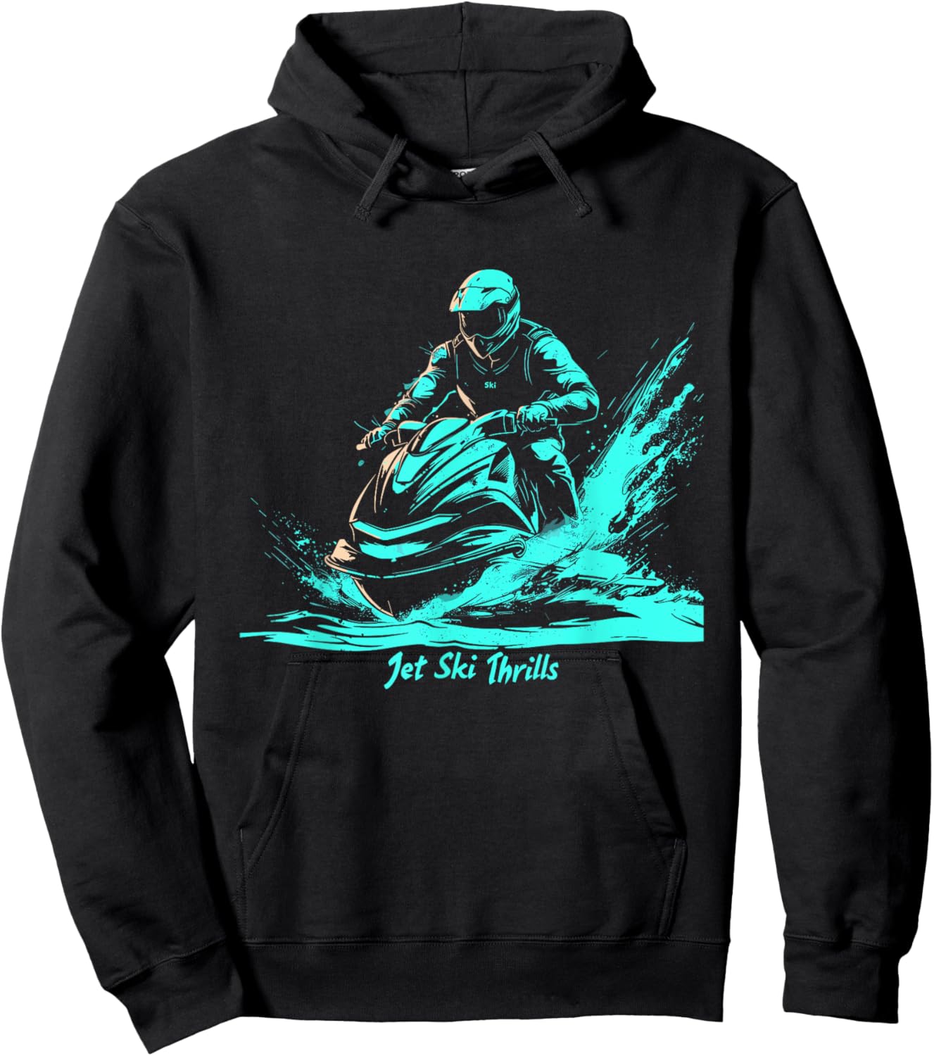 Jet Ski Adventure Water Sports , Black, S Hoodie - Hoodie | Black