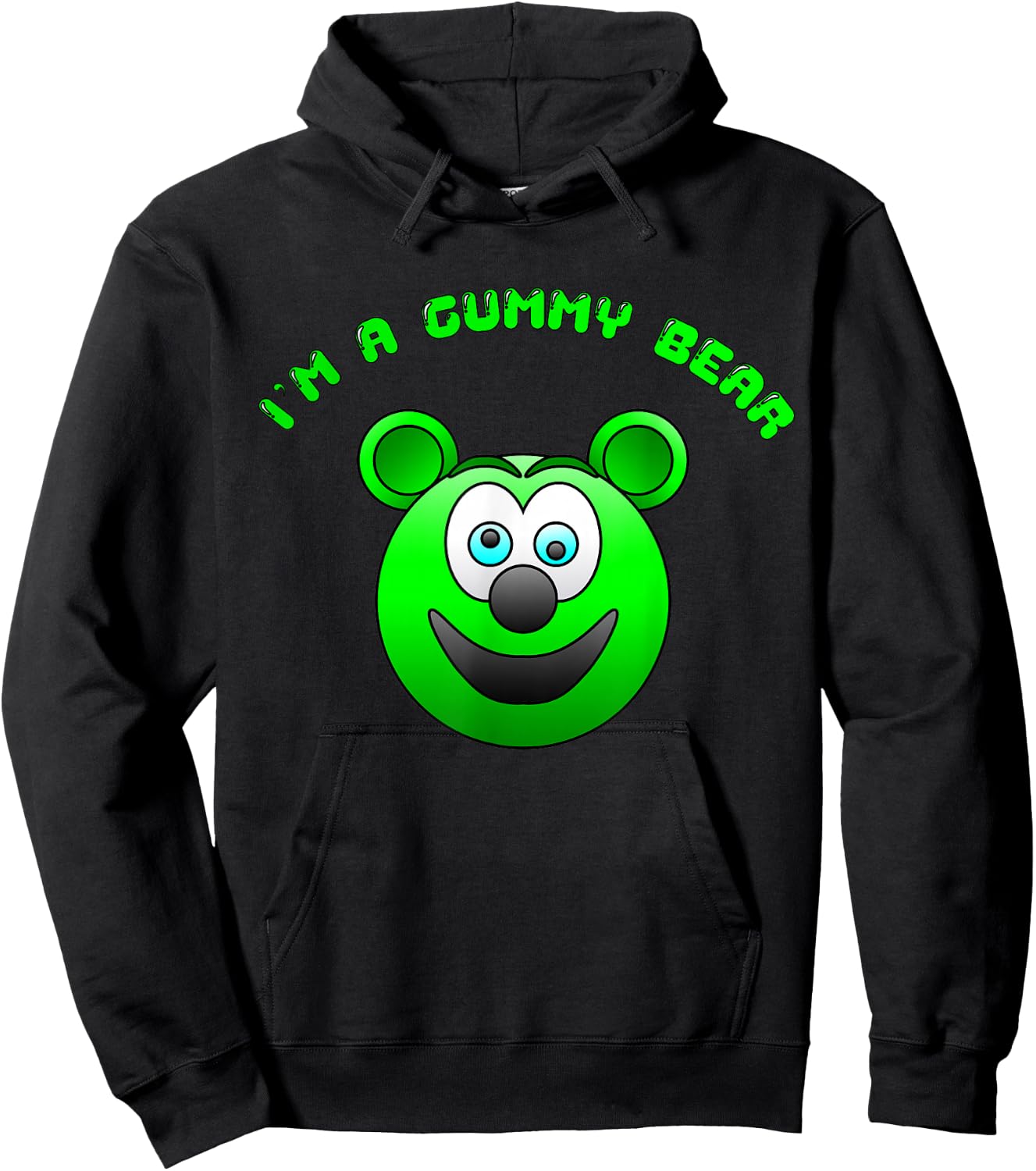 Funny Cute Kids I'm a Gummy Bear Cartoon Hoodie - Hoodie | Black