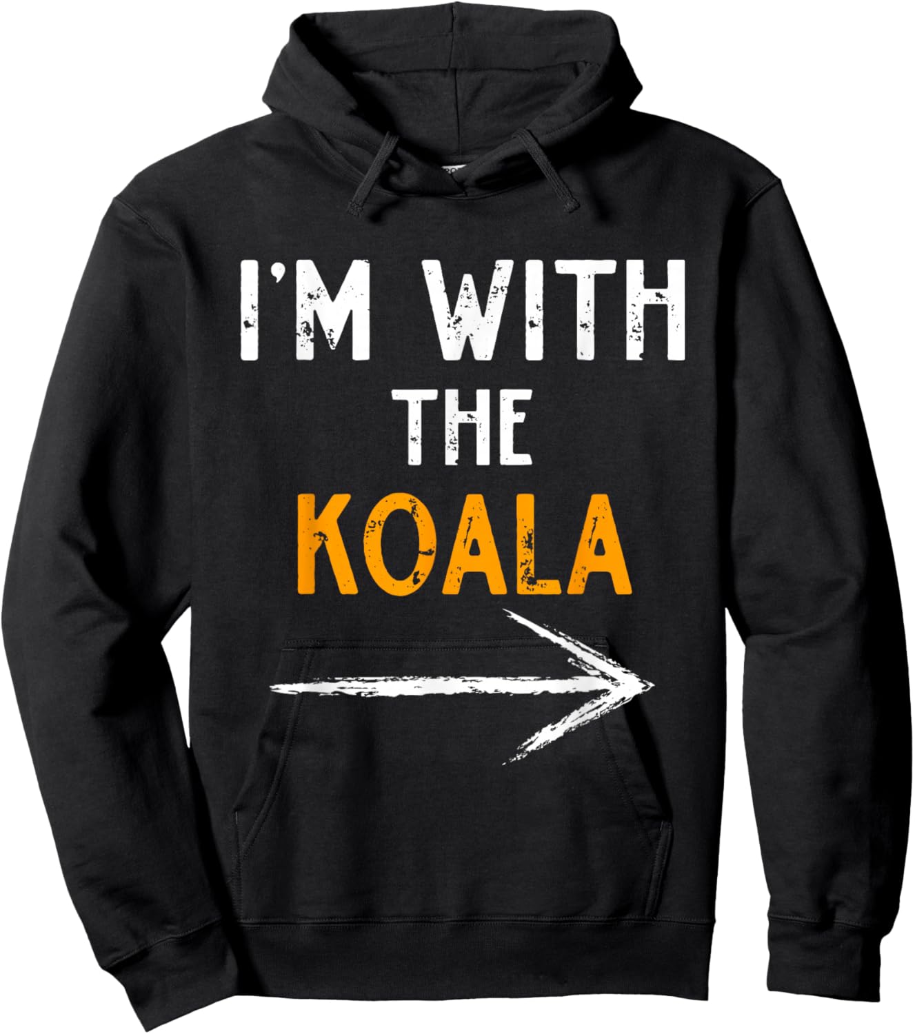 I’m with The Koala Funny Halloween Matching Couple Costume Hoodie - Hoodie | Black