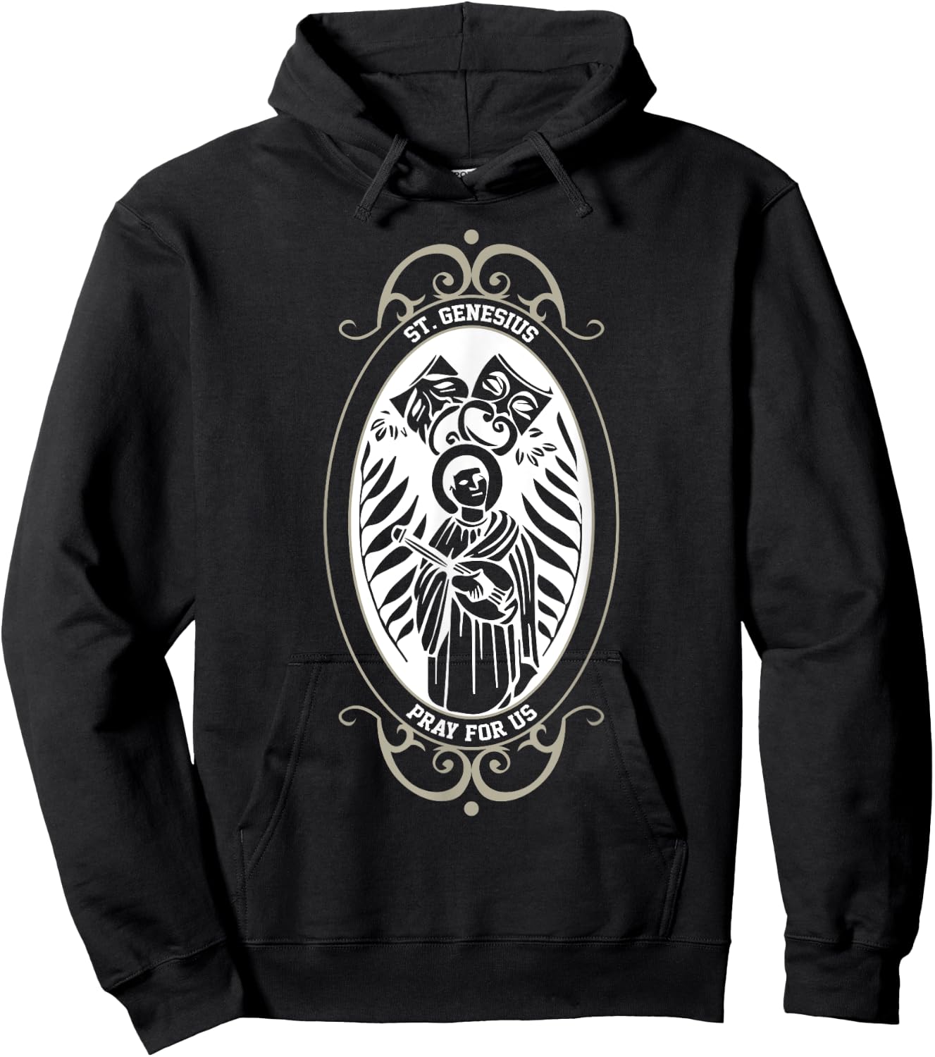 Spiritual Religious Christian Catholic St Genesius Hoodie - Hoodie | Black