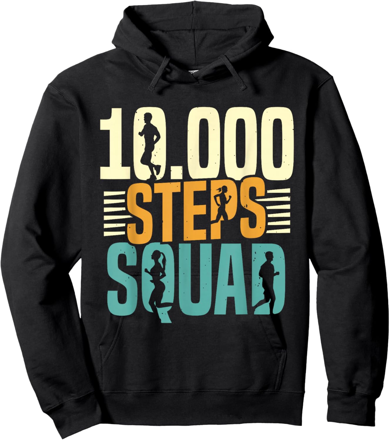 10000 Steps Squad Hiking Walking Step 10000 Steps Hoodie - Hoodie | Black