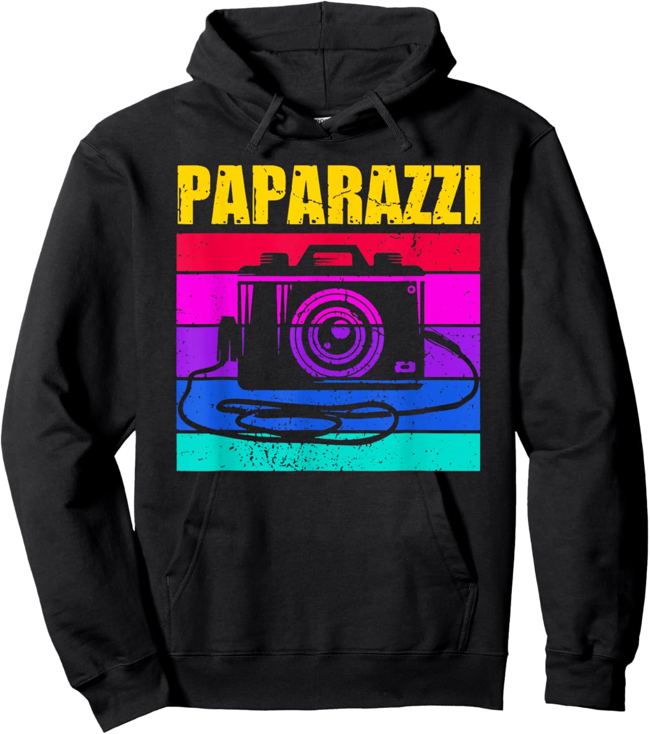 Vintage Paparazzi Camera Lover Photographer Daddy Hoodie - Hoodie | Black