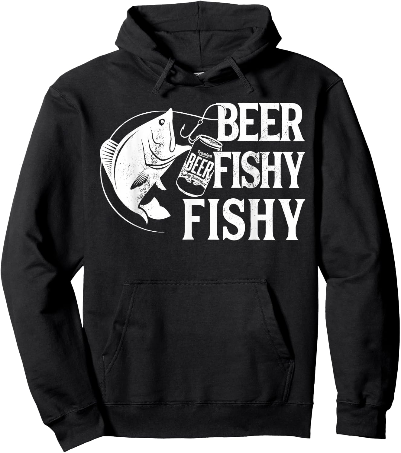 Beer Fishy Fishy Funny Fishing Hoodie - Hoodie | Black