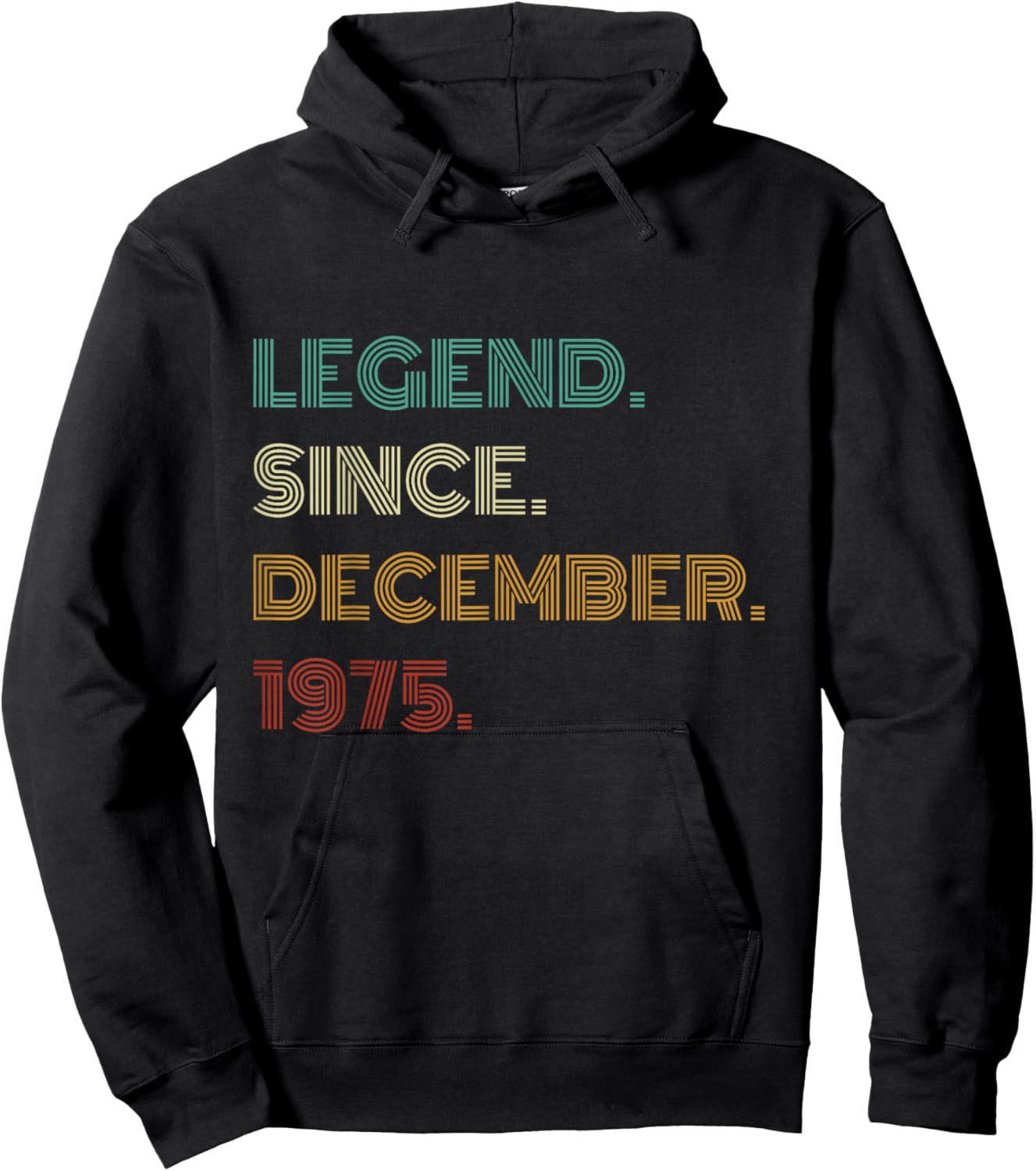 50 Years Old Legend Since December 1975 50th Birthday Hoodie - Hoodie | Black