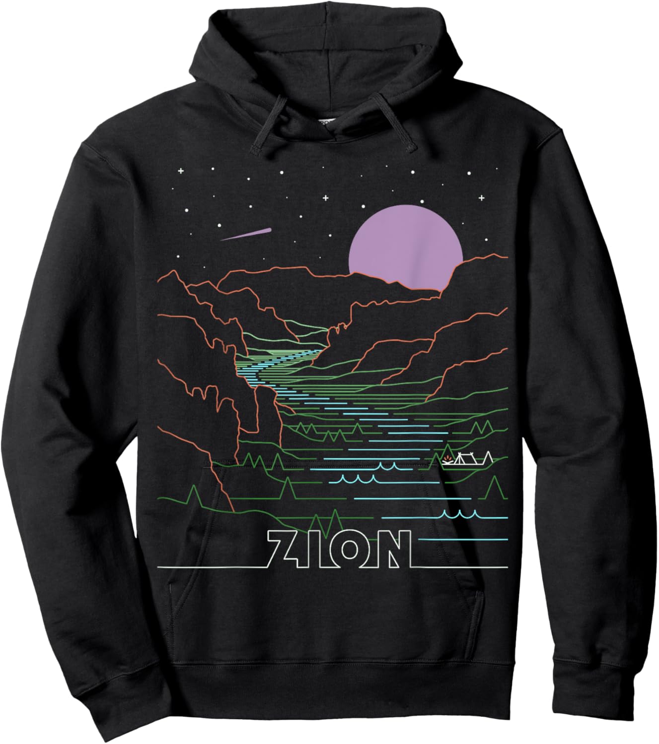 Vintage Zion National Park I Hiked Angels Landing Zion Utah Hoodie - Hoodie | Black