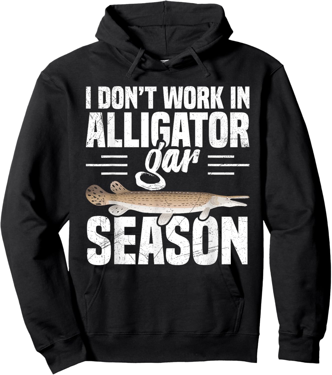 Alligator Fisher Fishing Lure Fisherman Rod Alligator Gar Hoodie - Hoodie | Black