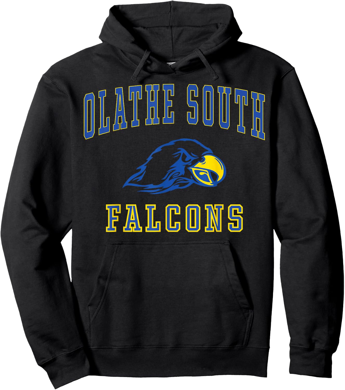 Olathe South High School Falcons C1 Hoodie - Hoodie | Black