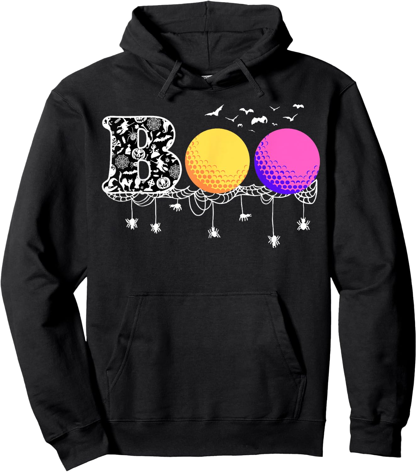 Boo Golf Funny Halloween Golfing Sports Lover Hoodie - Hoodie | Black