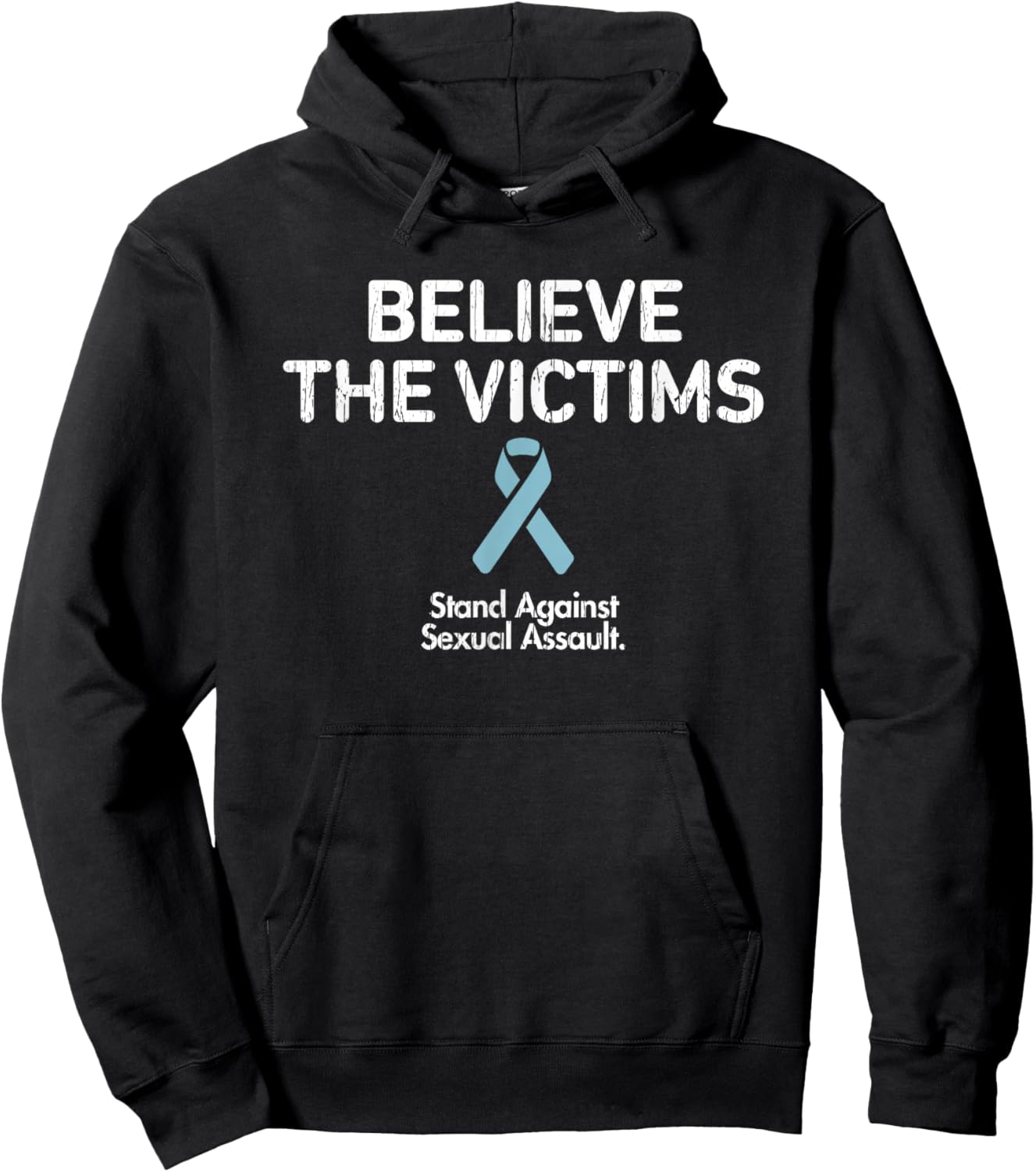 Believe the Victims, Sexual Assault Awareness Month Hoodie - Hoodie | Black