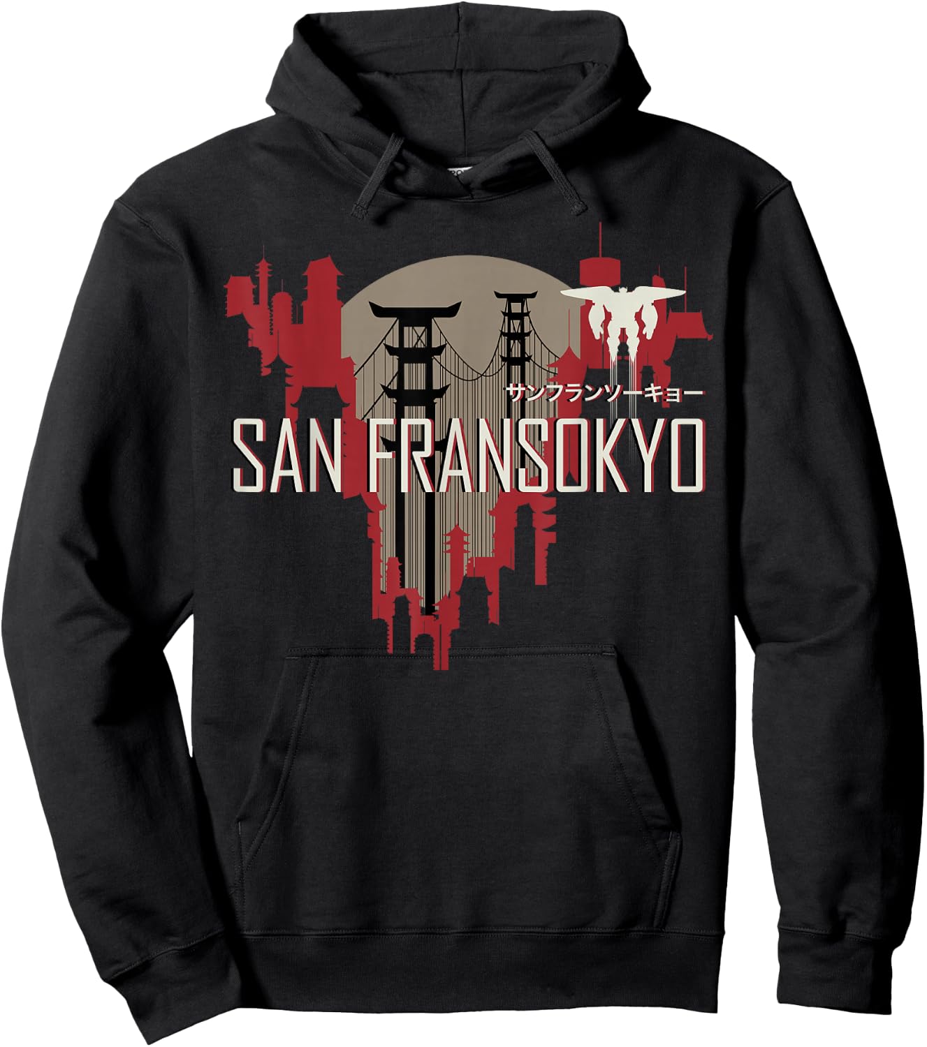 Disney Big Hero 6 San Fransokyo Skyline Silhouette Hoodie - Hoodie | Black
