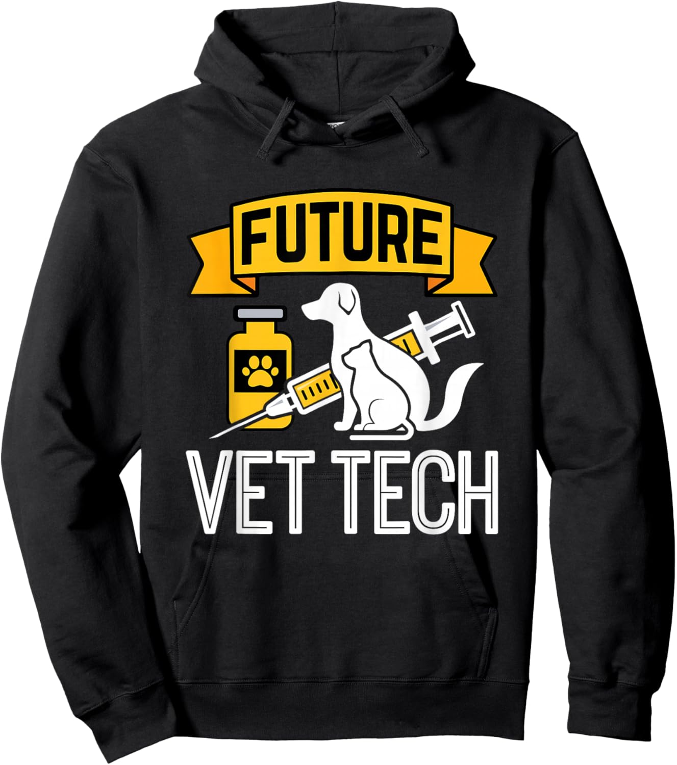 Future Vet Tech Veterinary Technician Hoodie - Hoodie | Black
