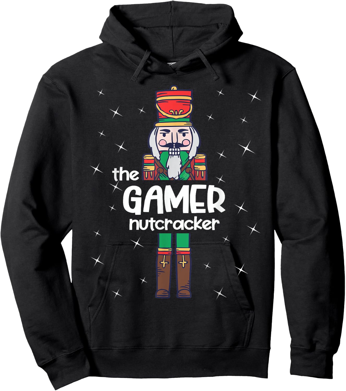 Gamer Nutcracker Family Matching Funny Pajama Hoodie - Hoodie | Black
