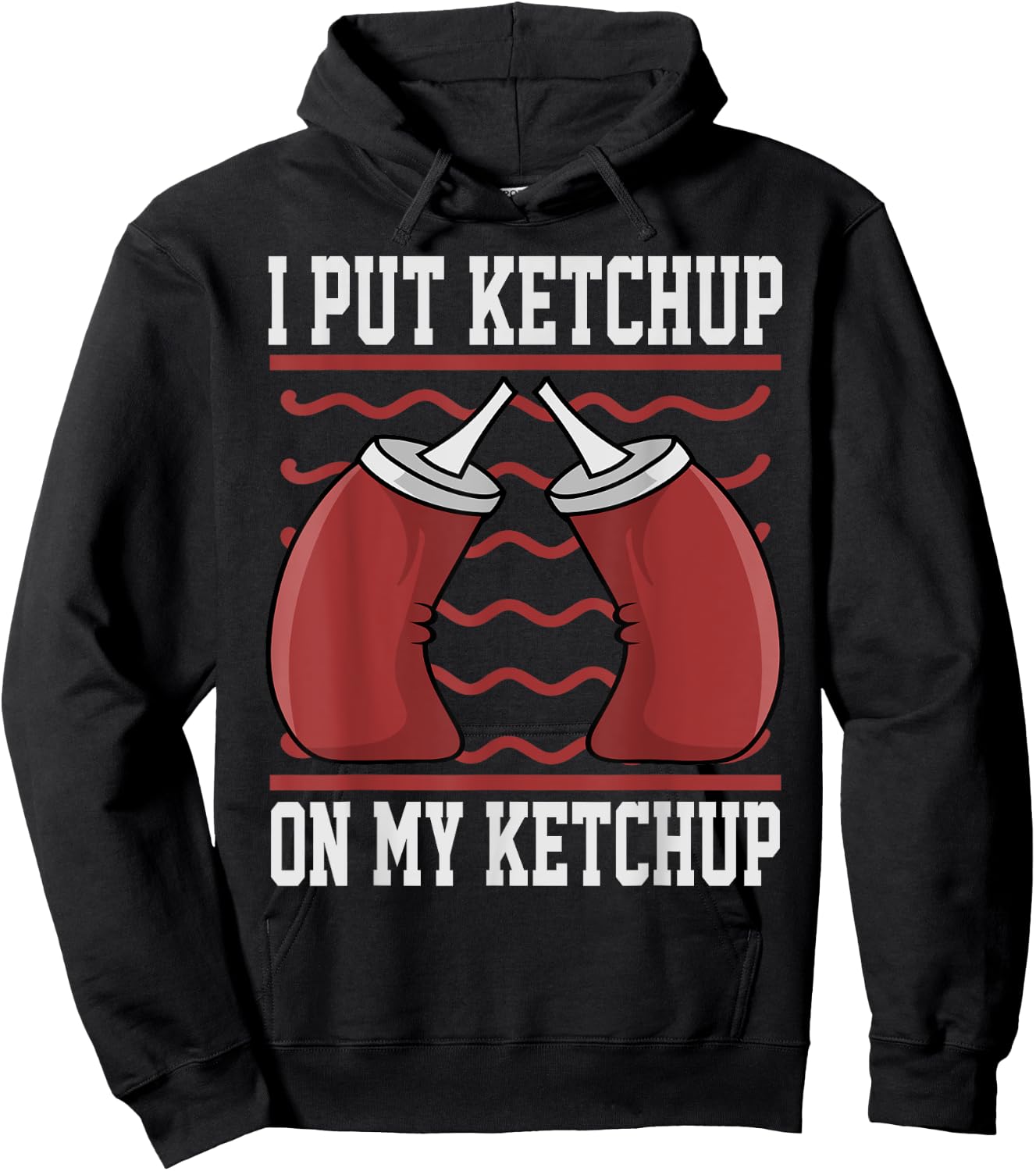 Funny Ketchup Art Women Kids Boy Girl Ketchup Lover Hoodie - Hoodie | Black