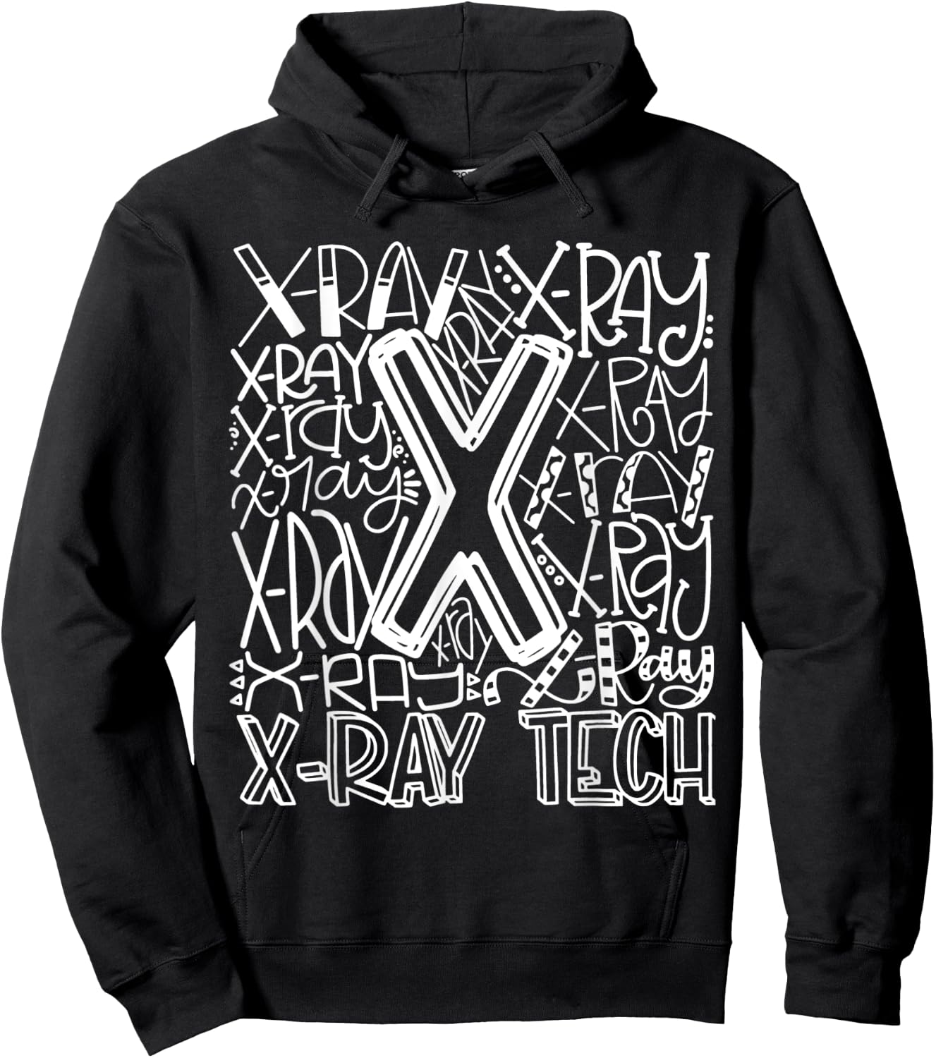Typography Designs X-Ray Tech Nurse 2021 Hoodie - Hoodie | Black