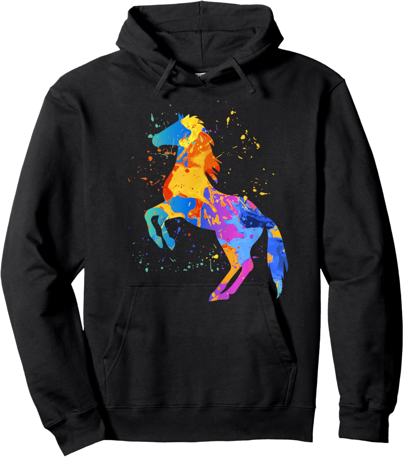 Horse Lover Clothing - Girls Women Horse Graphic Hoodie - Hoodie | Black