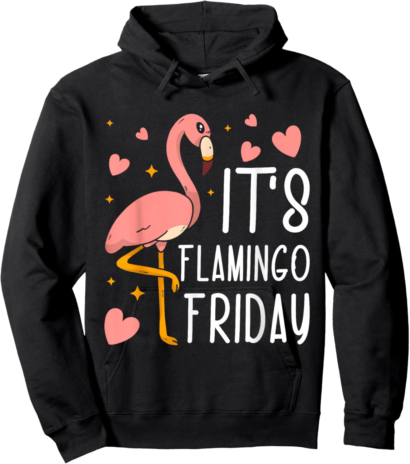 It's Flamingo Friday Hoodie - Hoodie | Black