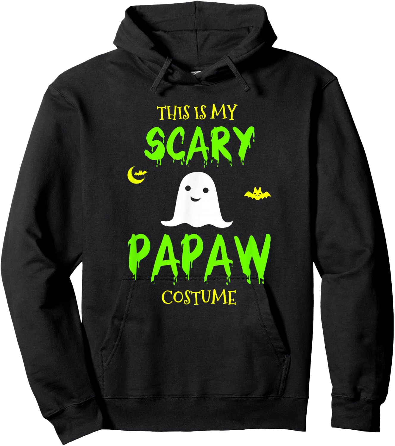 This Is My Scary Papaw Costume Halloween Lazy Easy Hoodie - Hoodie | Black
