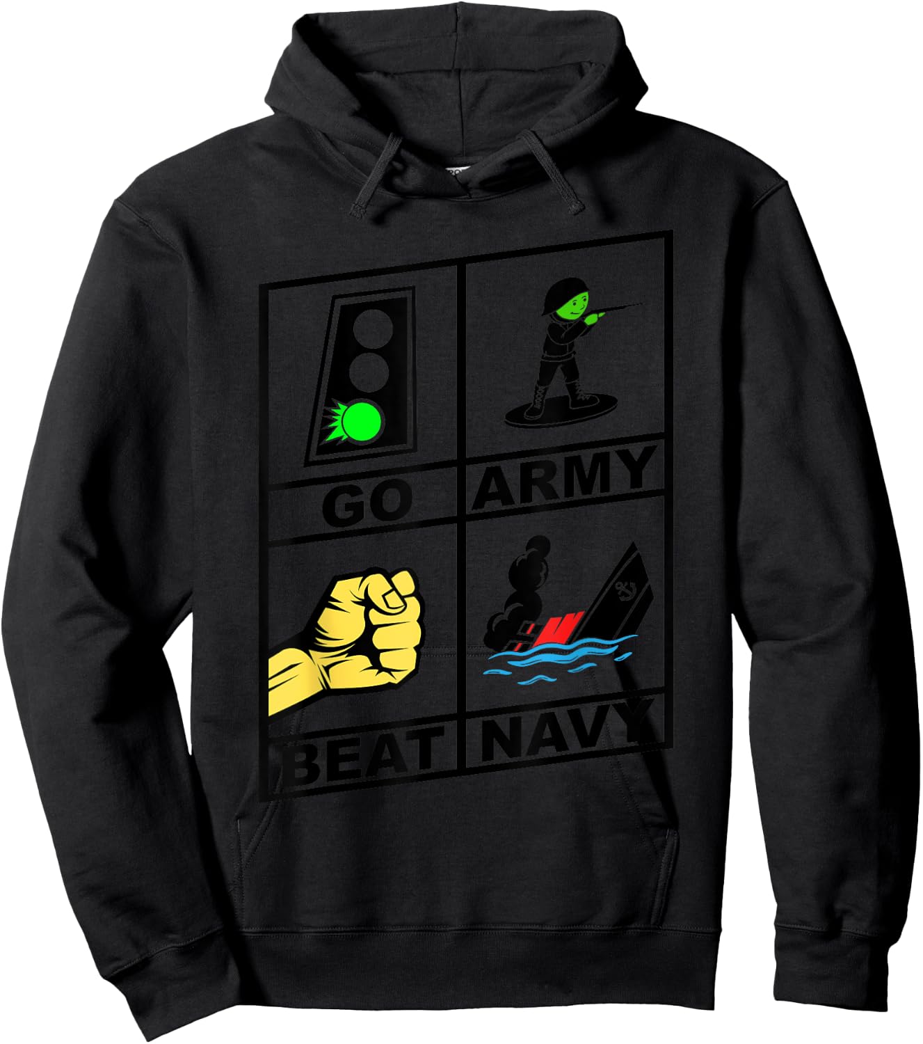 Go Army! Beat Navy! 2019 Pictures are Worth 1000 Words Hoodie - Hoodie | Black