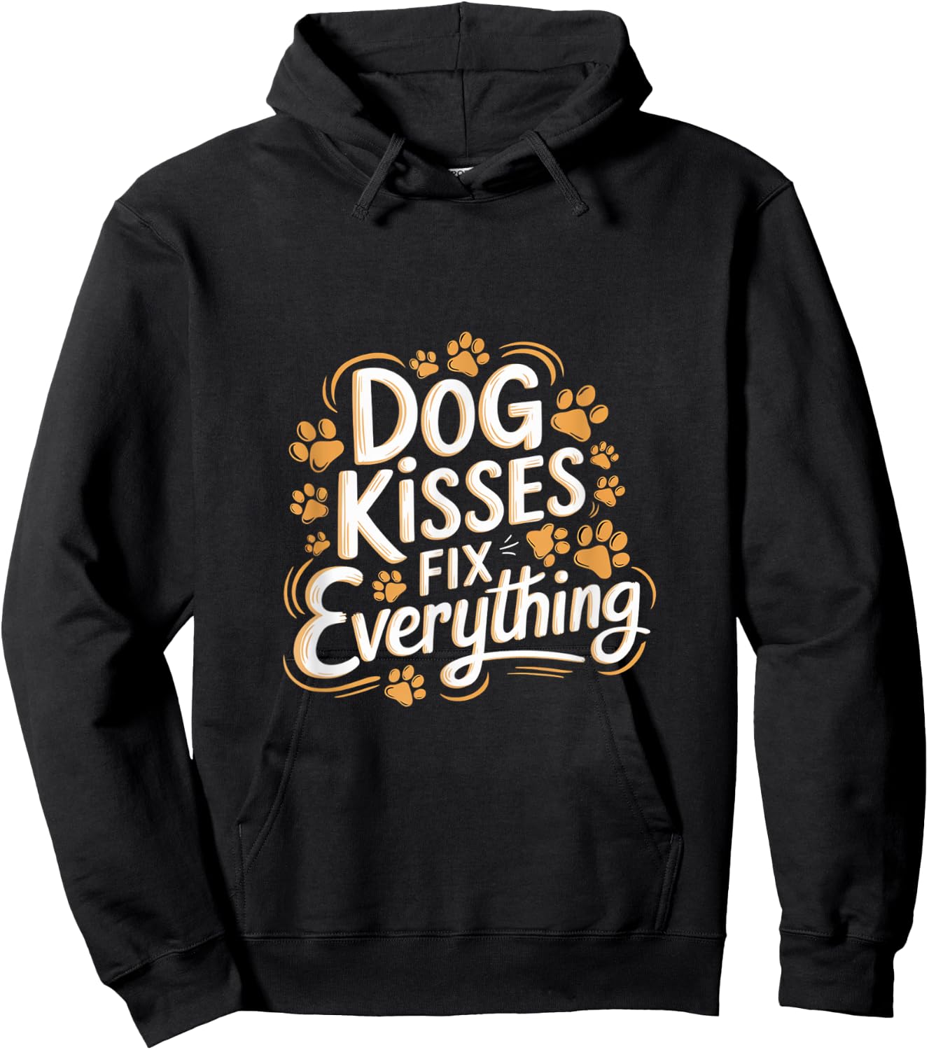 Dog Kisses Fix Everything Dog Lover Hoodie - Hoodie | Black