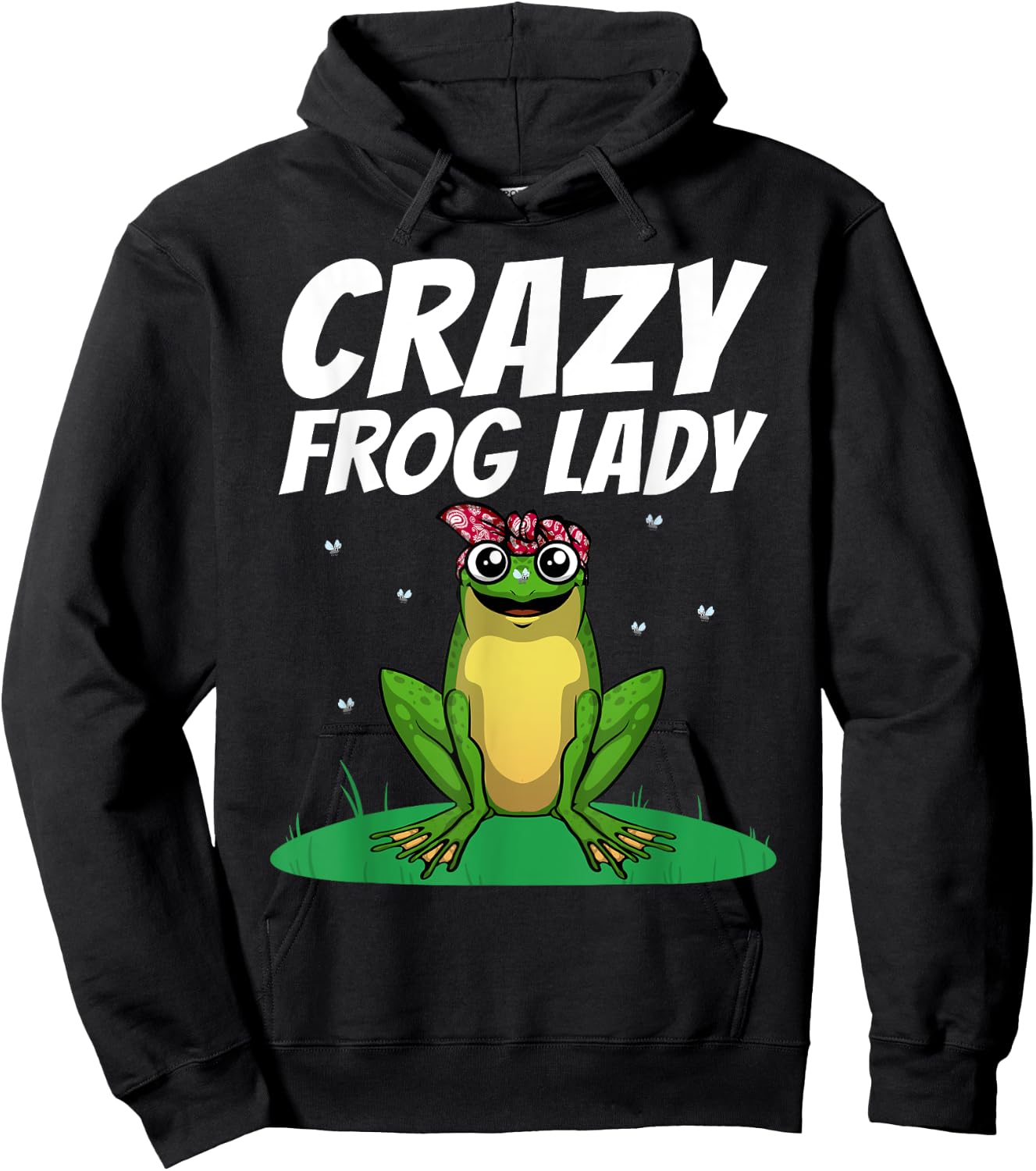 Funny Frog Gift Frog Lover Accessories & Stuff Women's Black Cute Frog Design Girls Teens Frog Amphibian Lover Hoodie - Hoodie | Black