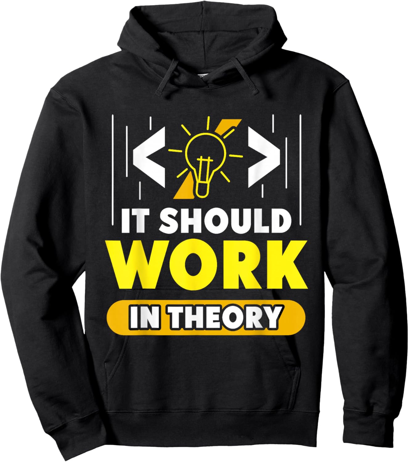 In Theory Should It Work Coding Coder Code Hoodie - Hoodie | Black