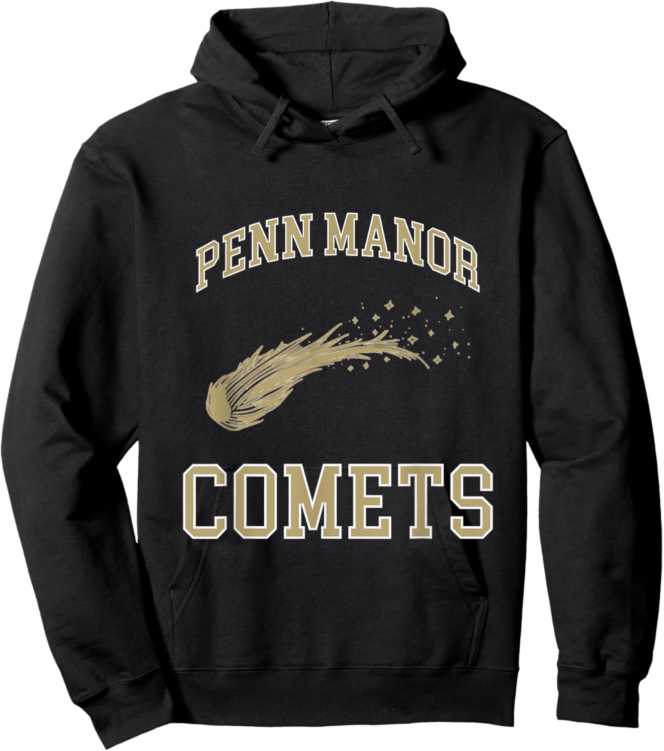 Penn Manor Comets Vintage High School Spirit Wear Hoodie - Hoodie | Black