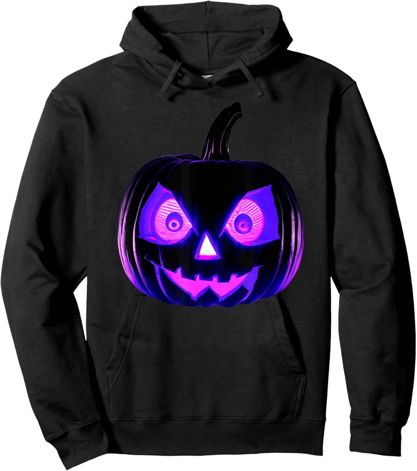 Scary Halloween Pumpkin Funny Design for Halloween Hoodie - Hoodie | Black