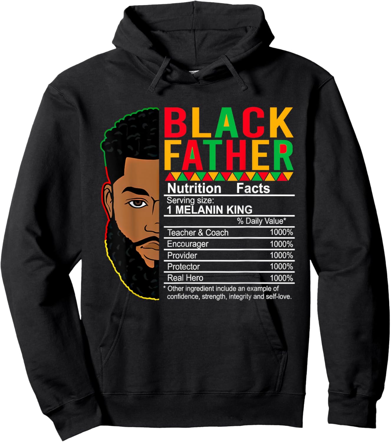 Proud African Dad Black Father Juneteenth Father's Day 2025 Hoodie - Hoodie | Black