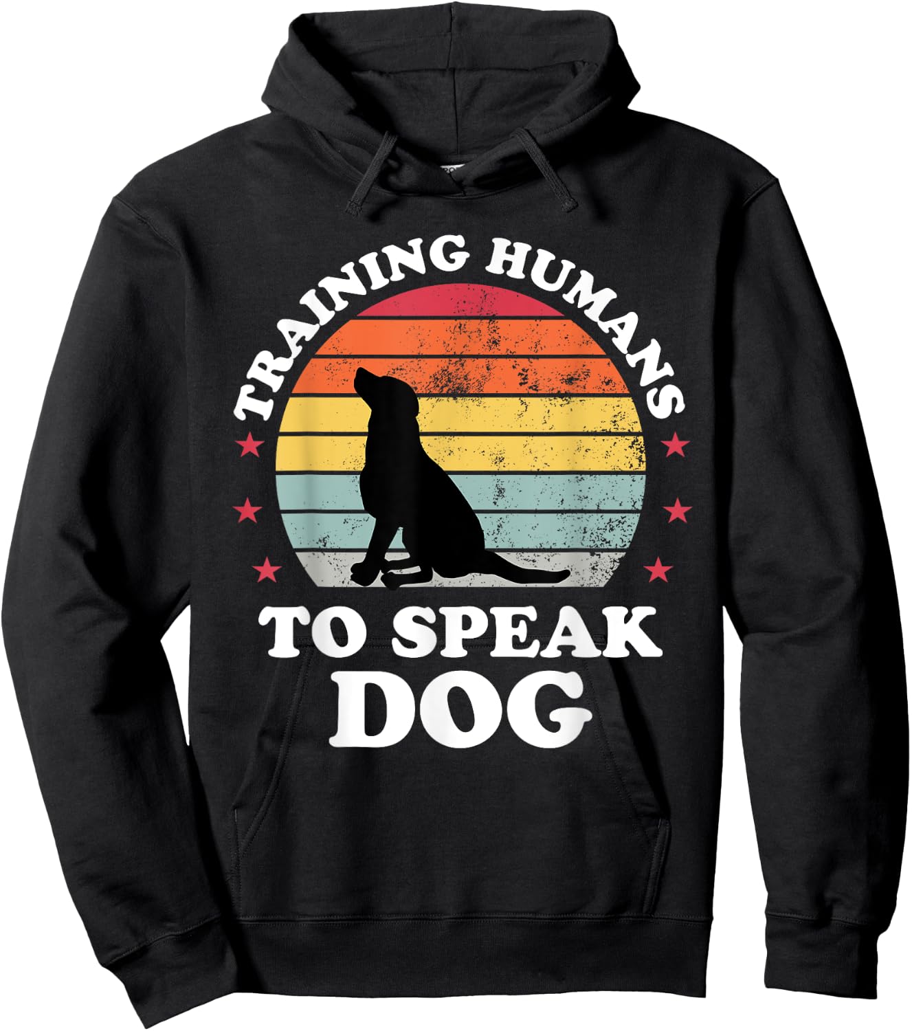 Retro Dog Commands Obedience Training Funny Dog Trainer Hoodie - Hoodie | Black