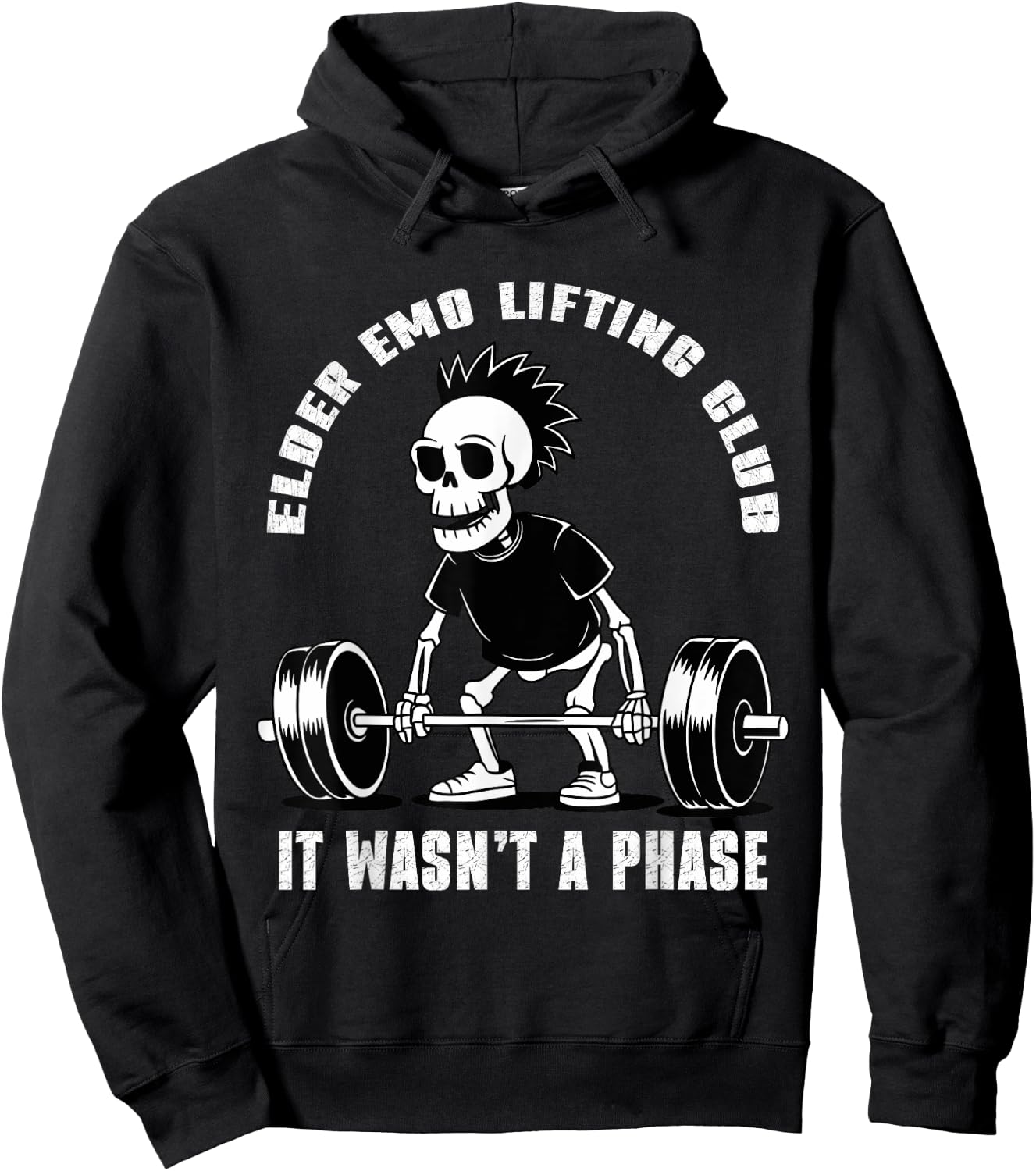 Elder Emo Lifting Club It Wasn't A Phase Hoodie - Hoodie | Black