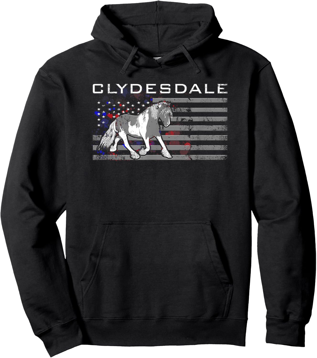 Equiteswear -Adults Black Cotton/Polyester Graphic - Small - Short Sleeve - Classic Fit - Christmas, Birthday - Horse Enthusiasts, Girls Hoodie - Hoodie | Black