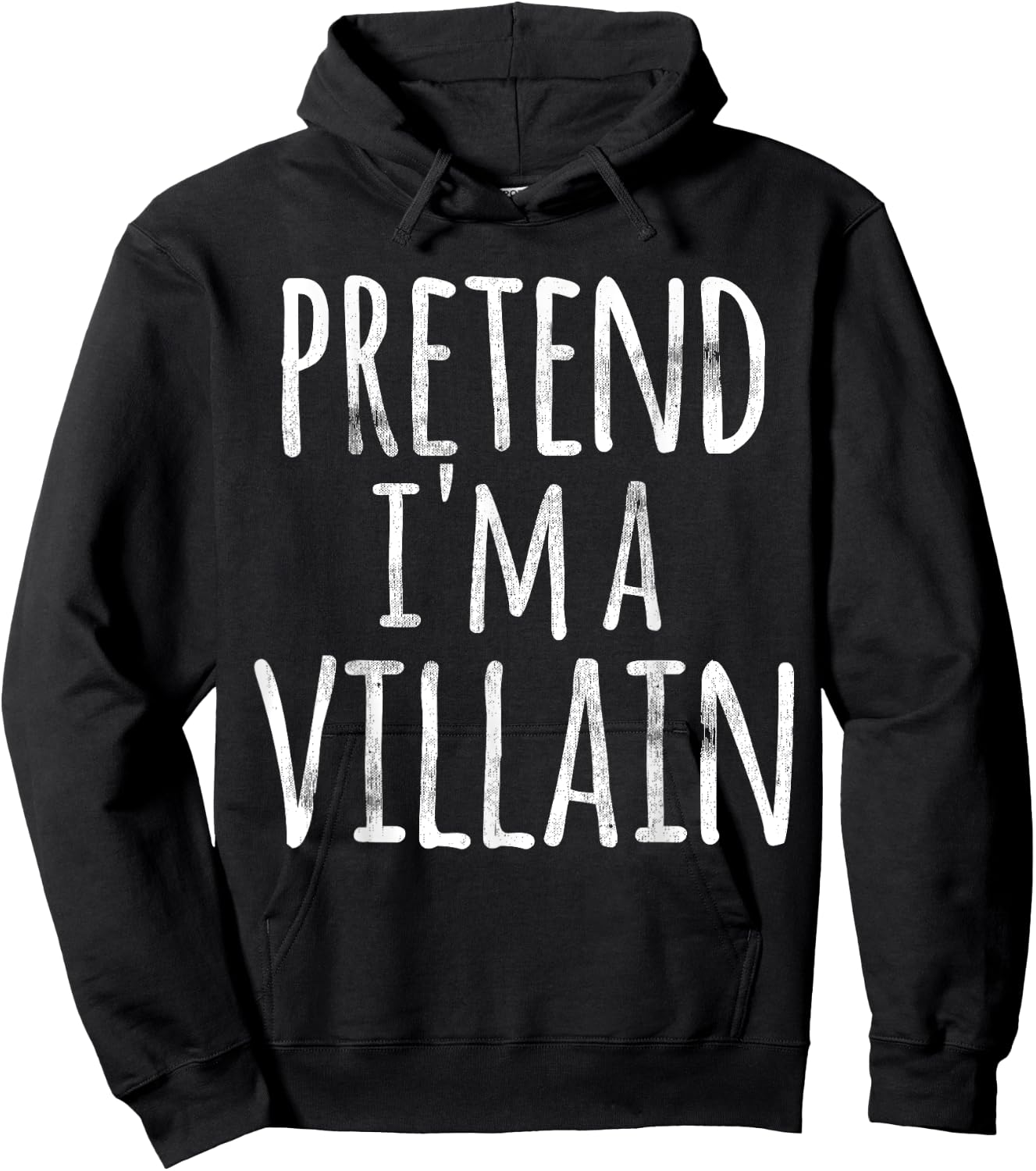 Funny Easy Lazy Halloween PRETEND I'M A VILLAIN COSTUME Hoodie - Hoodie | Black