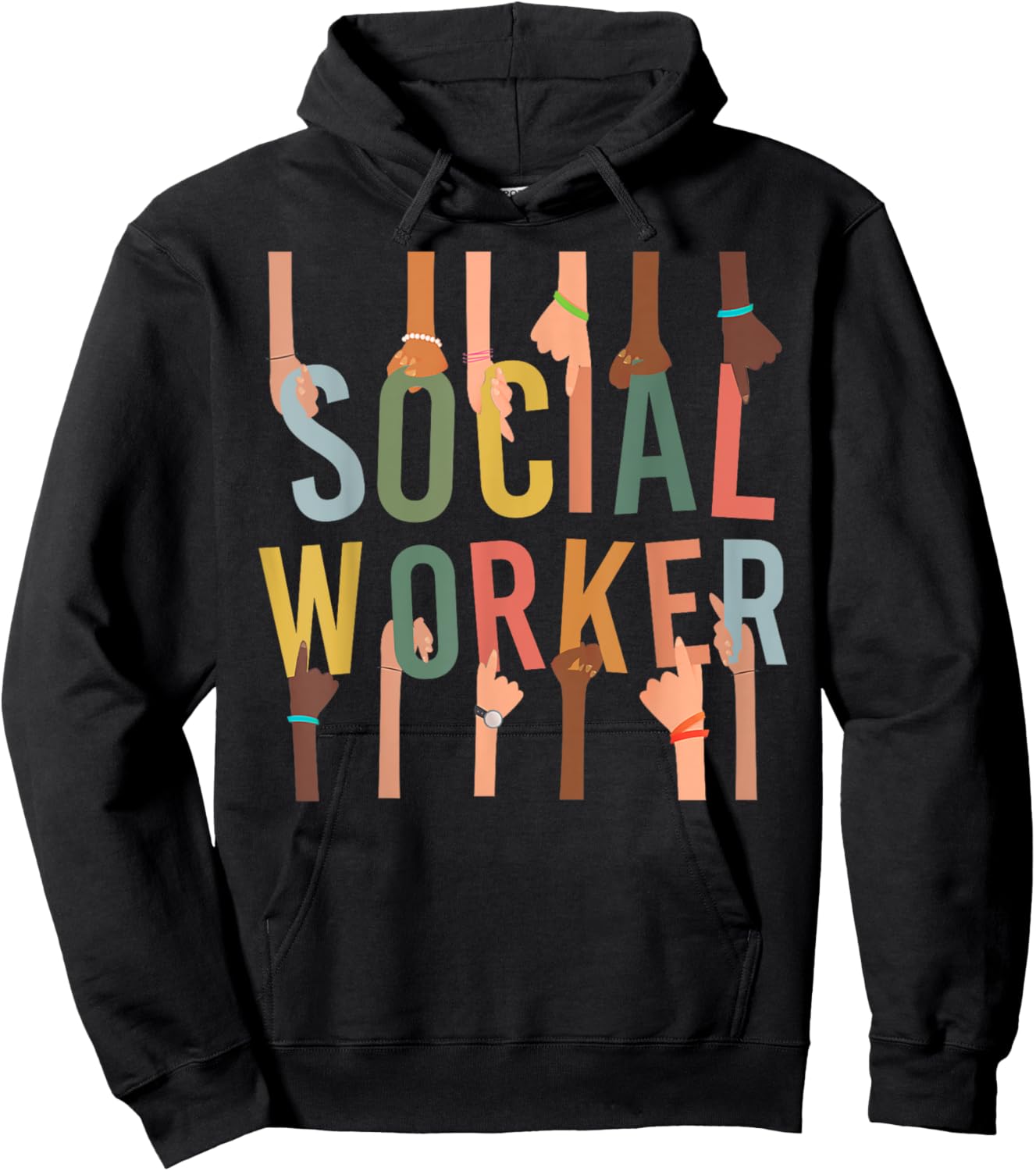 Social Worker Life Funny Social Work Month Black History Hoodie - Hoodie | Black