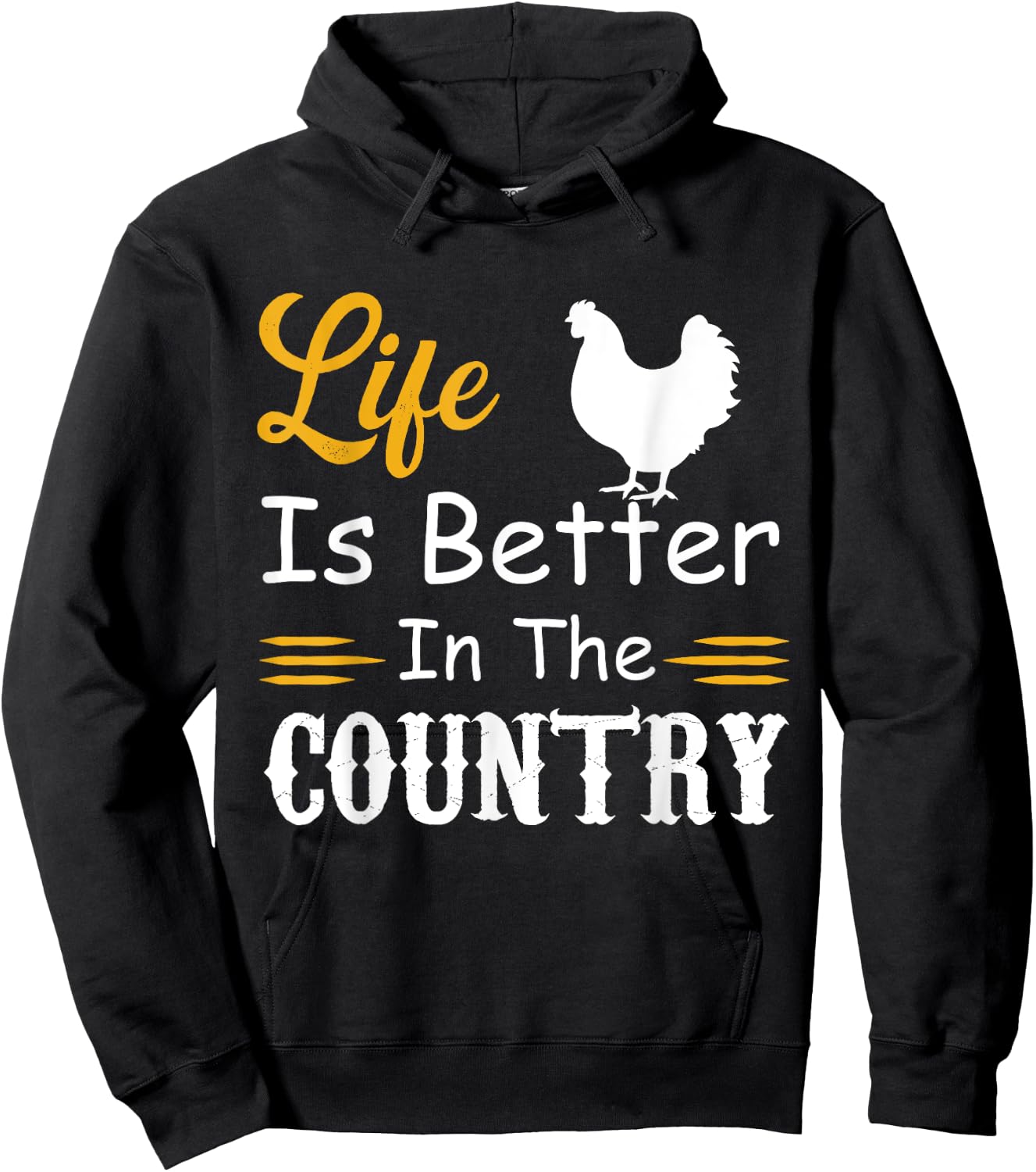 funny countryside lovers, Life is better in the country Hoodie - Hoodie | Black
