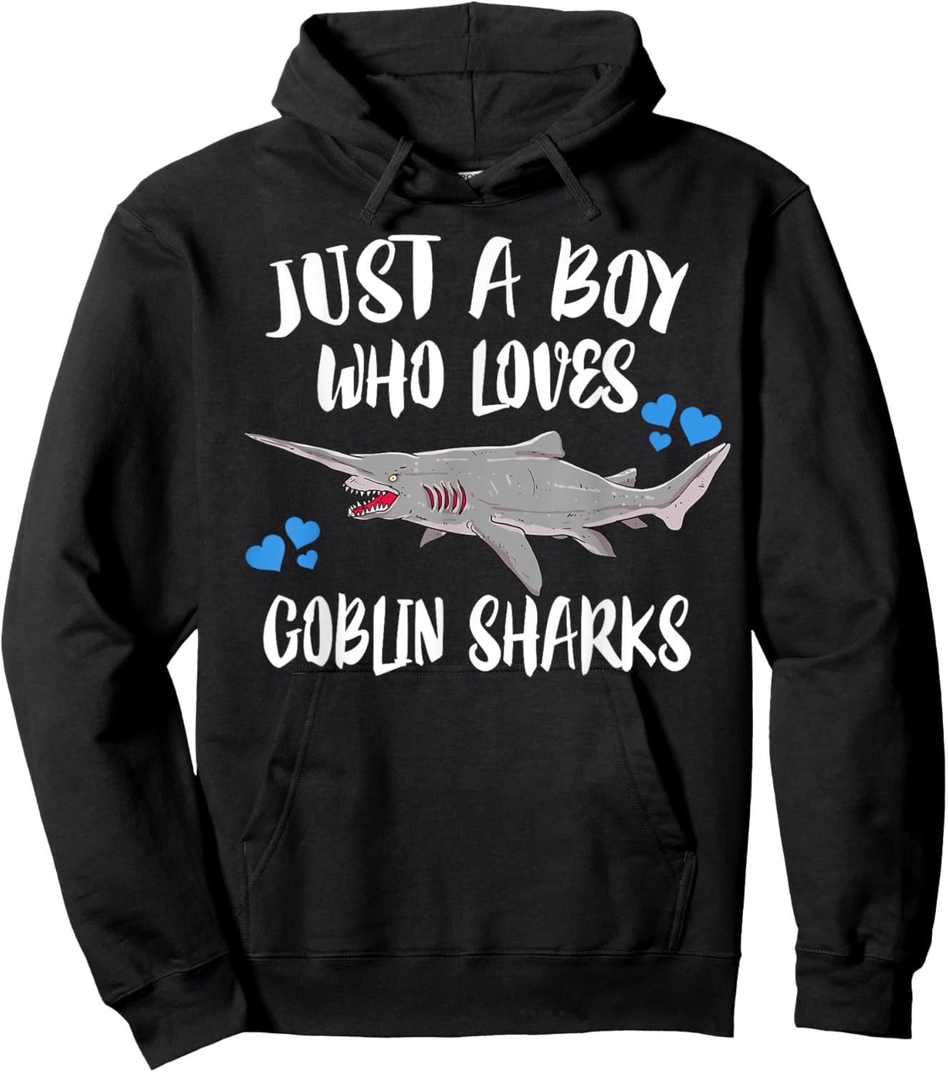 Just A Boy Who Loves Goblin Sharks Hoodie - Hoodie | Black