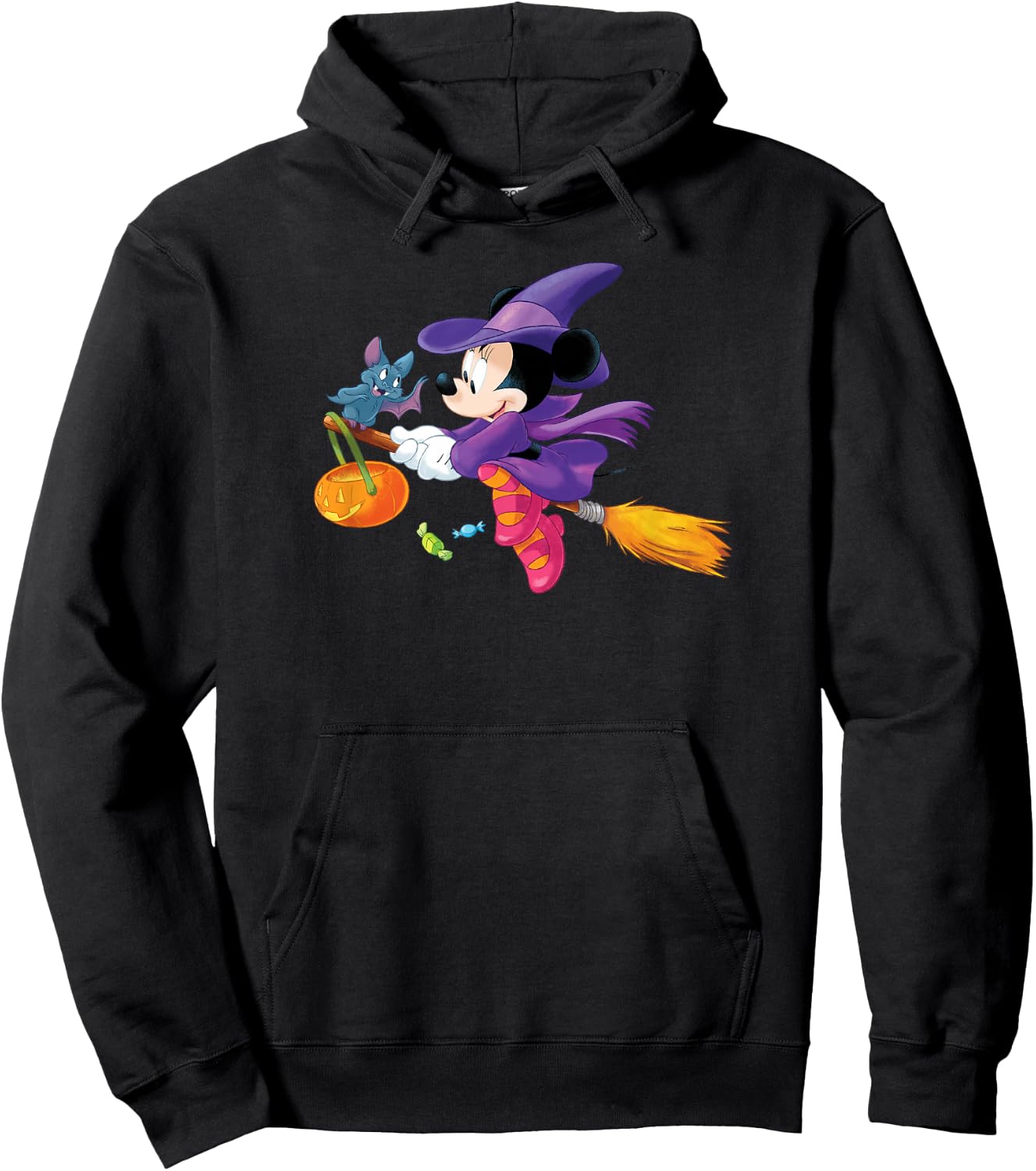 Disney Halloween Minnie Mouse Flying Witch Hoodie - Hoodie | Black
