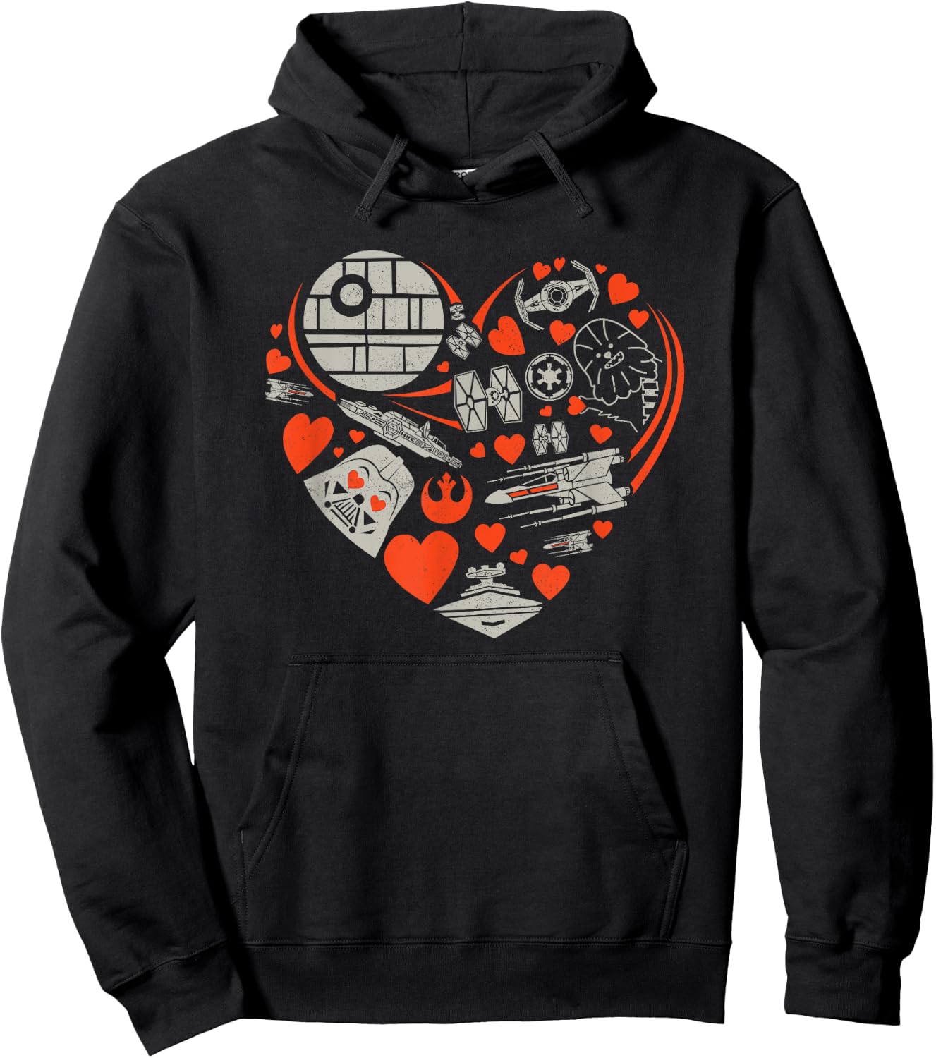 Star Wars Valentine's Day Heart Galaxy Hoodie - Hoodie | Black