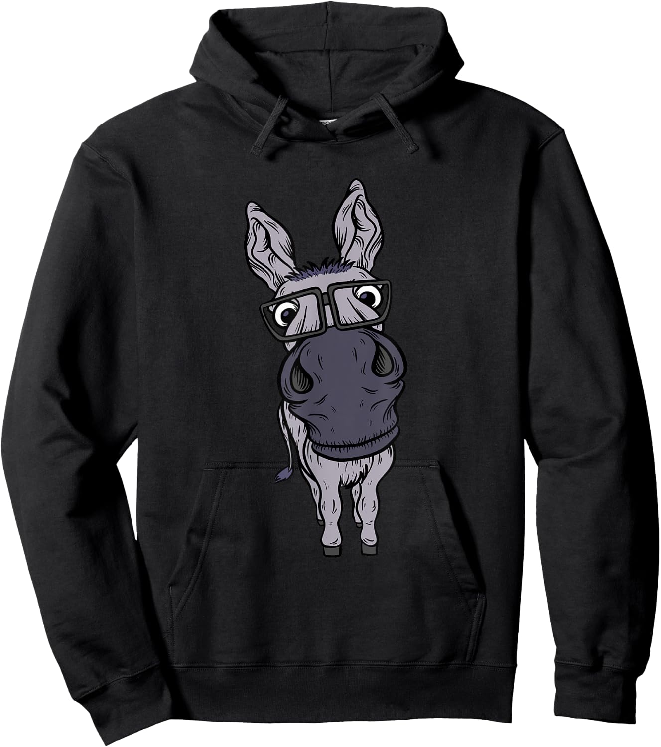 Funny Smart House Donkey Farm Horse Mule Pack Animal Donkey Hoodie - Hoodie | Black