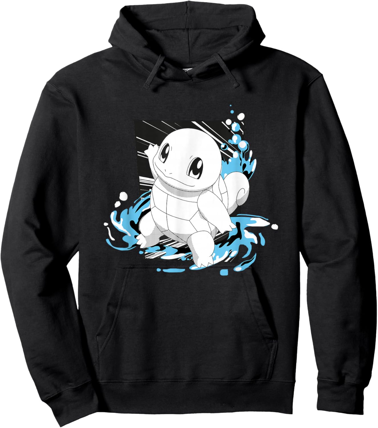 Pokémon Squirtle Splashing Water Manga Panel Hoodie - Hoodie | Black