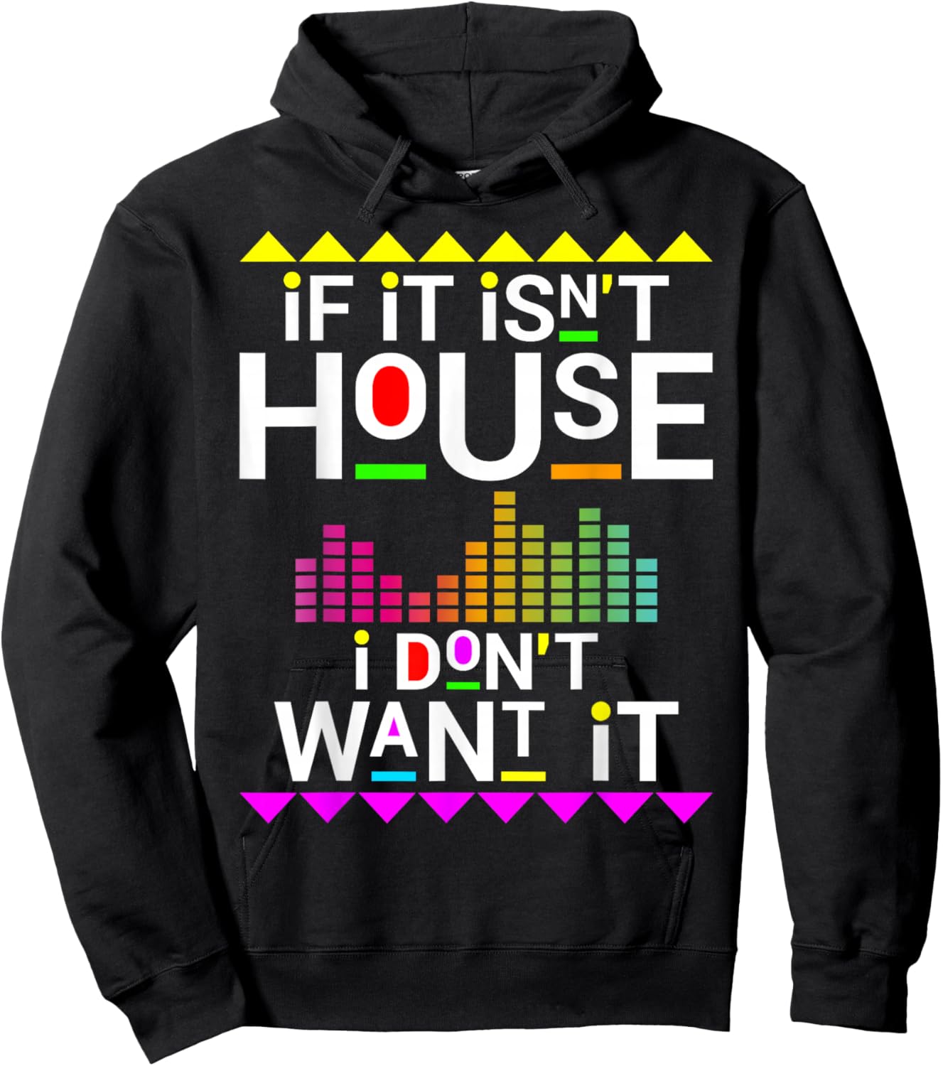 If it isn't house music i don't want it EDM dj Hoodie - Hoodie | Black