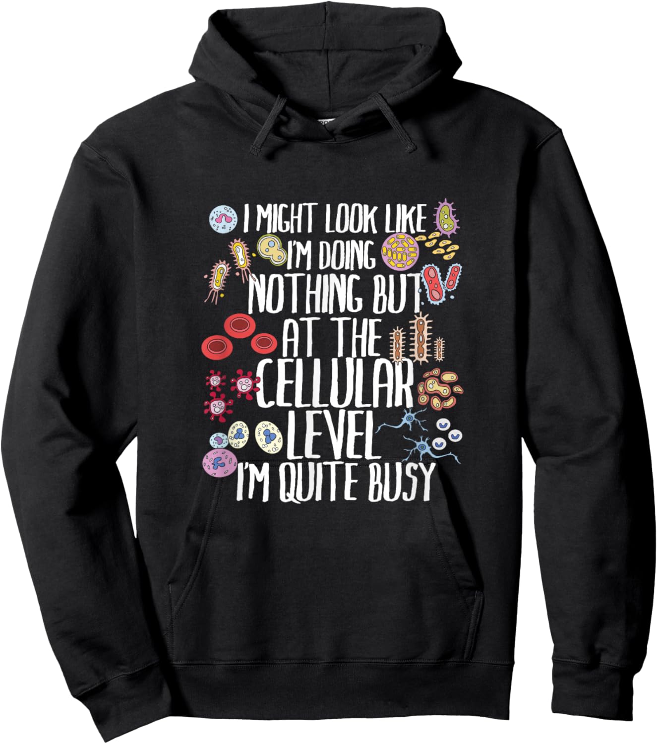 Funny Biology Microbiology Teacher Cellular Botany Molecule Hoodie - Hoodie | Black