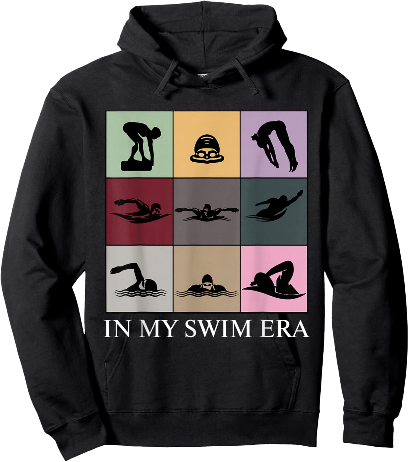 Women Men Kids In My Swim Era Swimming Swimmer Hoodie - Hoodie | Black